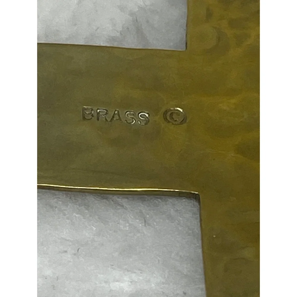 VTG Jeep Collins Sterling Silver Brass‎ Cross Religious Pendant Christmas Gift